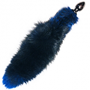 Пробка  с хвостиком лисички «Wild Lust» синего цвета