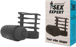 Насадка «Sex Expert» решеточка с клиторальным стимулятором, с вибрацией