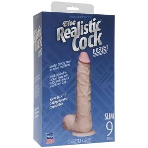 Фаллоимитатор реалистик на присоске 9" телесный съемный Realistic Cock Vac-U-Lock