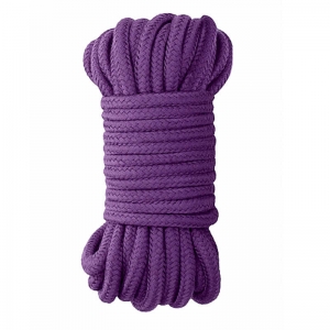 Верёвка для любовных игр из хлопка "Фетиш" 10 м прзовая и фиолетовая в ассортименте