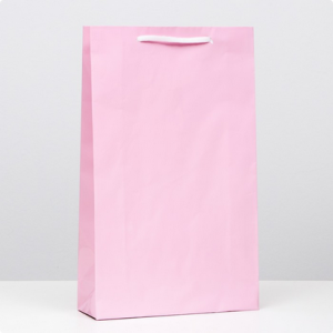 Пакет подарочный Большой розовый 40,5*24*9 см