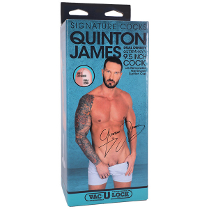 Фаллоимитатор с мошонкой на съемной присоске "Quinton James Signature Cocks" 