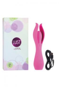 Вибратор «Lust» силикон, розовый с лепестками