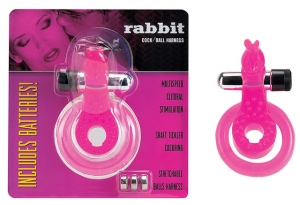 Кольцо с вибрацией "Rabbit" розовое с клиторальной стимуляцией