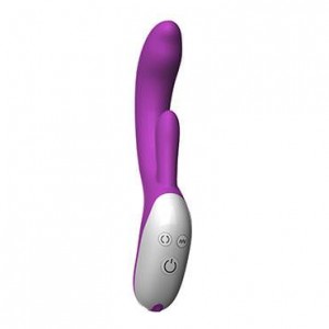 Вибратор "Nexus Cadenсe" фиолетовый, силикон, с клиторальным стимулятором и переминанием, перезаряжа