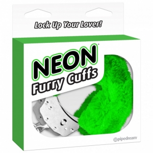 Неоновые наручники «Neon» с мехом