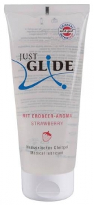 Гель на водной основе "Just Glide" с ароматом и вкусом клубники