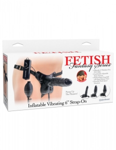 Надувной страпон с вибрацией «Fetish» Inflatable 6 дюймов