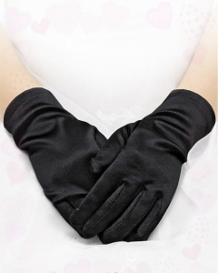 Короткие черные перчатки
