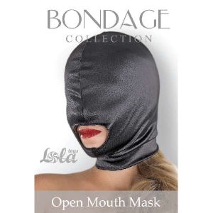 Черный элластичный шлем «Bondage» Подчинение
