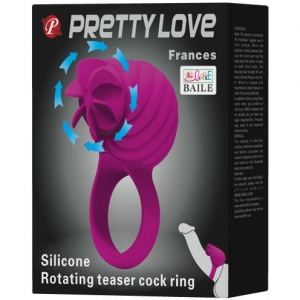 Эрекционное кольцо "Pretty Love" Frances с клиторальным ротационным стимулятором