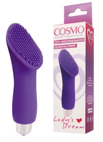 Вибратор "Cosmo" фиолетовый микрофончик, с шипиками