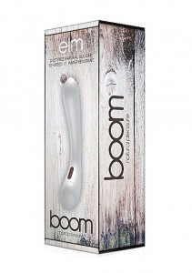 Белый вибратор "Boom" Elm