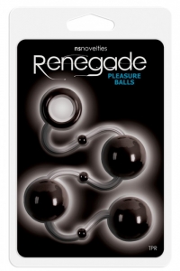 Анальная цепочка "Renegade" черная из трех шариков