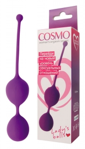 Вагинальные двойные шарики "Cosmo" легкие силиконовые
