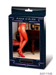 Красные колготки с вырезами в сеточку "Anne de Ales"