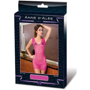 Розовое платье  "Anne de Ales" из сеточки.