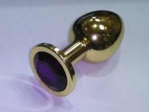 Пробка "Ювелир" золотая с фиолетовым кристаллом