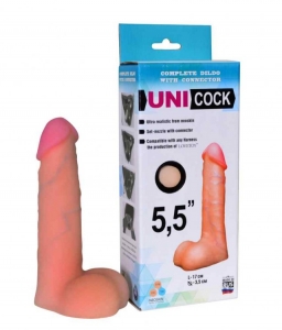 Насадка "Uni cock" реалистичная для трусиков со штырьком