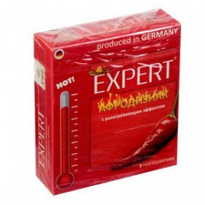 Презервативы "Expert" афродизиаки, возбуждающие с согревающим эффектом, 3 шт