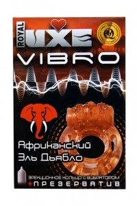 Презерватив "Luxe" Vibro Африканский Эль Дьяволо с одноразовым эрекционным кольцом