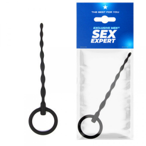 Рельефный силиконовый зонд Елочка с колечком "Sex Expert" 