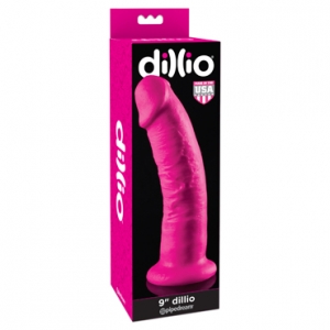 Фаллоимитатор розовый "Dillio" 9 дюймов, на присоске, без мошонки