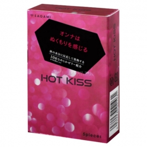 Презервативы без накопителя "Sagami" Hot Kiss возбуждающие
