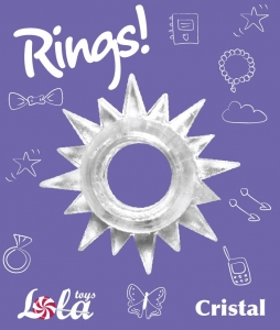 Эрекционное кольцо "Rings" белое.