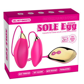 Два розовых вибро яйца "Sole Egg" на пульте