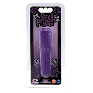 Вибро пуля "Sex please" фиолетовая с пупырышками
