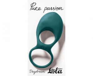 Эрекционное кольцо  с вибрацией "Pure passion" Daydream зеленого цвета