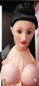 Шикарная кукла "Eroticon" стонущая брюнетка со вставкой "вагина-анус" из киберкожи с вибрацией 