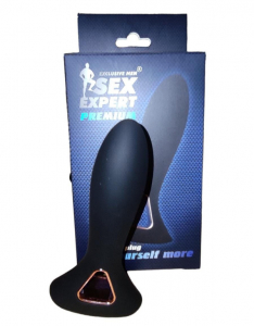 Пробка с вибрацией округлая "Sex expert" Premium 