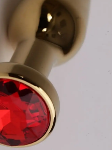 Пробка "4SexDream" металлическая красная с красным кристаллом