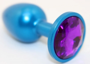 Пробка "Sex4Driems" синяя с фиолетовым кристаллом