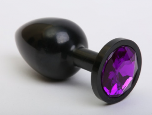 Пробка "Sex4Driems" черная с фиолетовым кристаллом