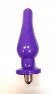 Анальная пробка в форме танго фиолетовая с вибрацией