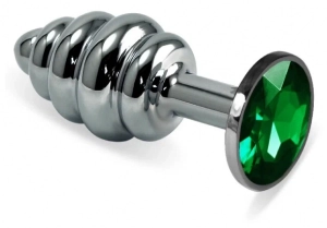 Пробка "Ювелир" ложка меда металлическая, светло- зеленый кристалл размер S