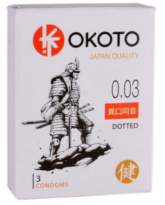 Презервативы "Okoto" с точками, 3 шт
