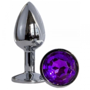 Пробка "Ювелир" металл с фиолетовым кристаллом